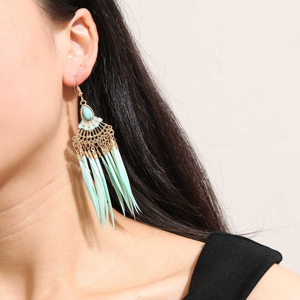 Drop Feather EarringsJewelryLuna Daze