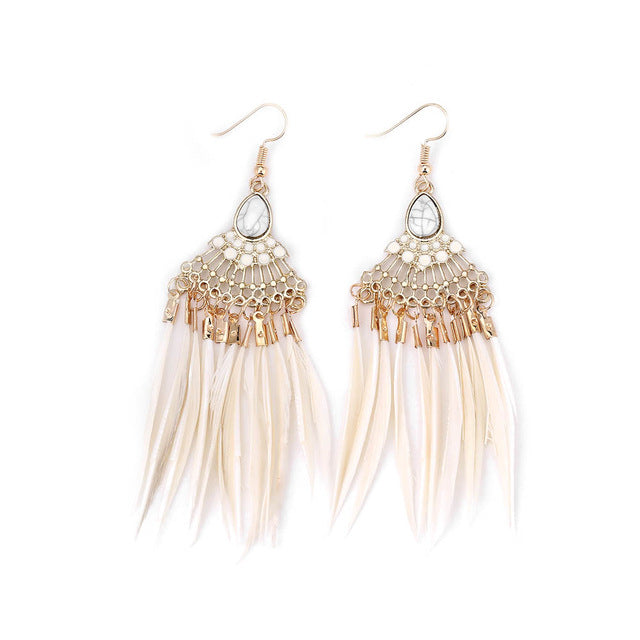 Drop Feather EarringsJewelryLuna Daze