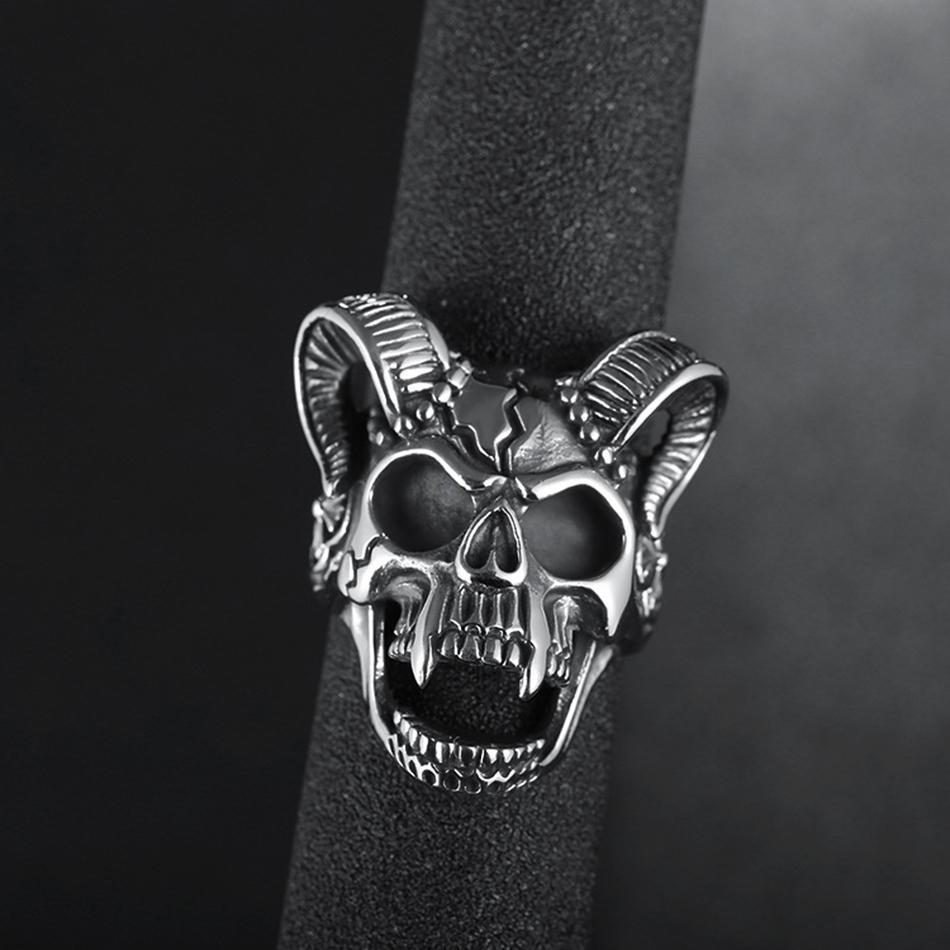 Stainless Steel Goat Skull RingJewelryLuna Daze