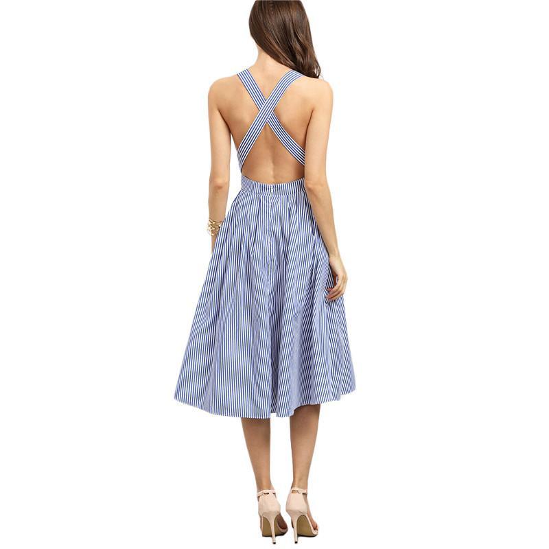 Classy Lady Striped DressLuna Daze