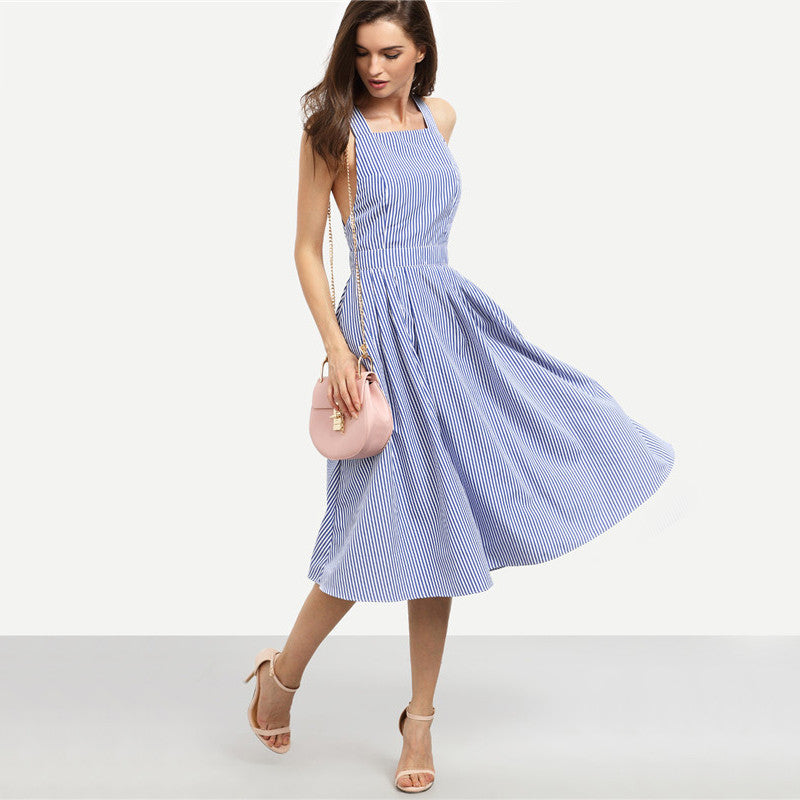 Classy Lady Striped DressLuna Daze