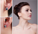 Blue Sapphire Stud Earrings, Luna Daze
