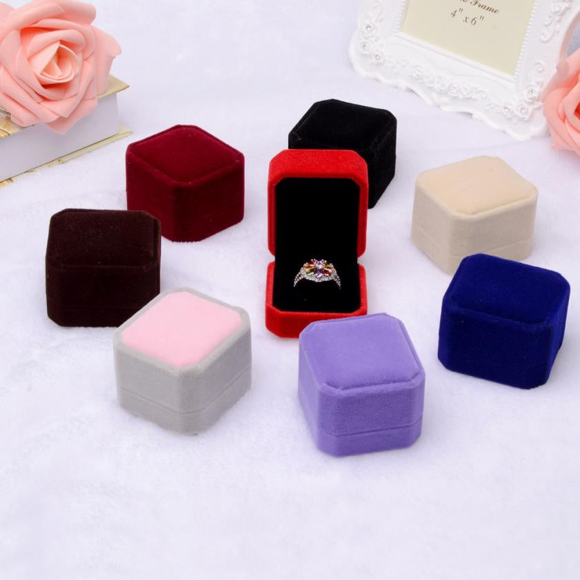 Elegant Velvet Ring Box, Luna Daze