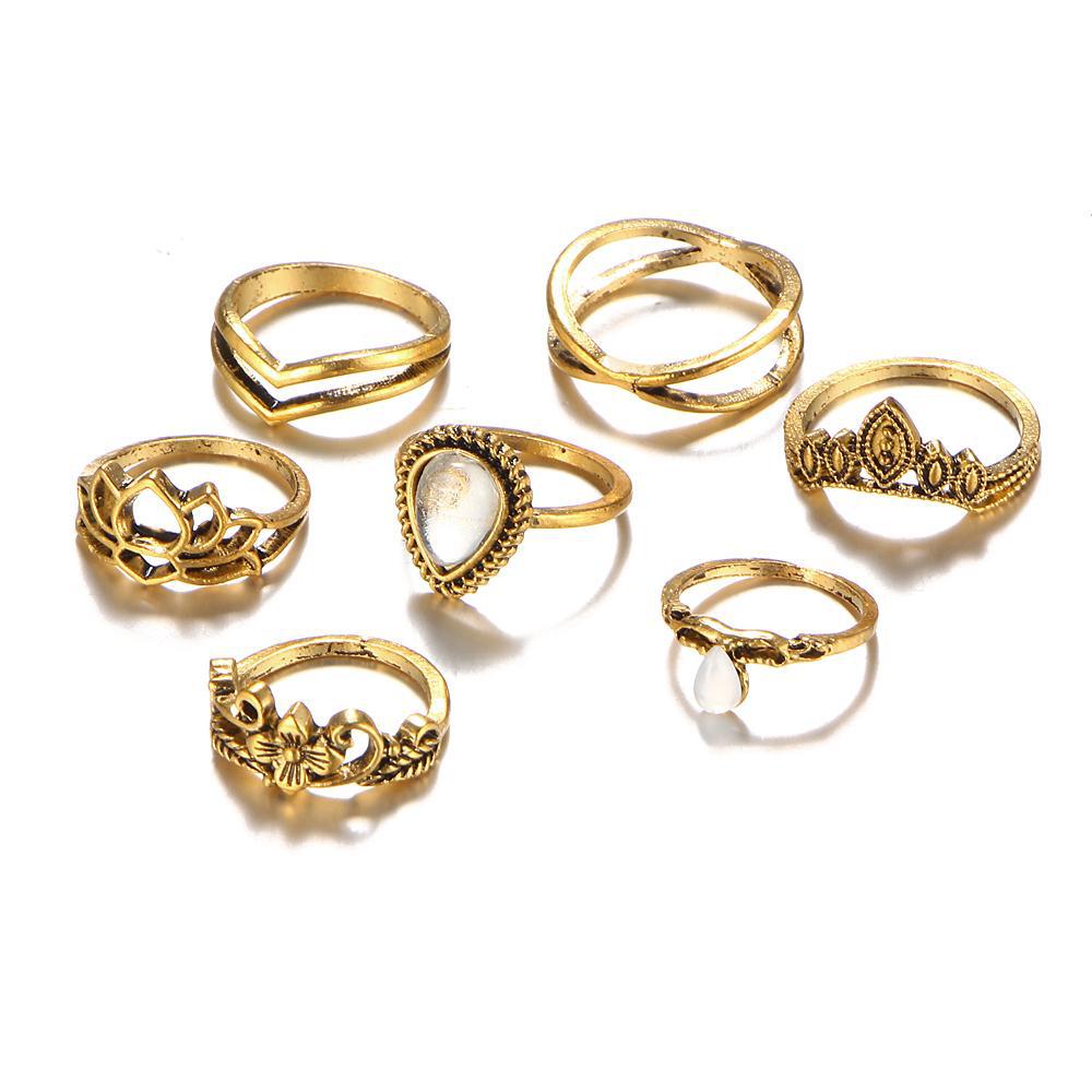 Tibetan Lotus Ring SetJewelryLuna Daze