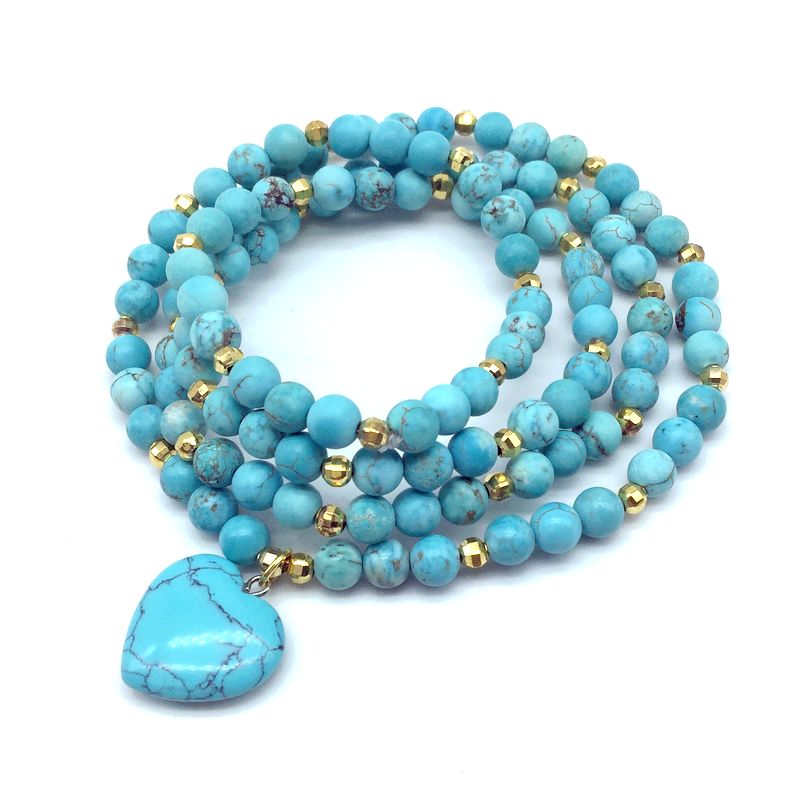 Blue Howlite Mala Beads, Luna Daze