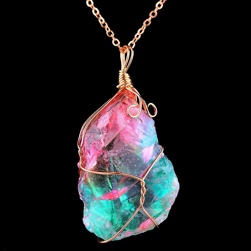 Aura Quartz Necklace, Luna Daze