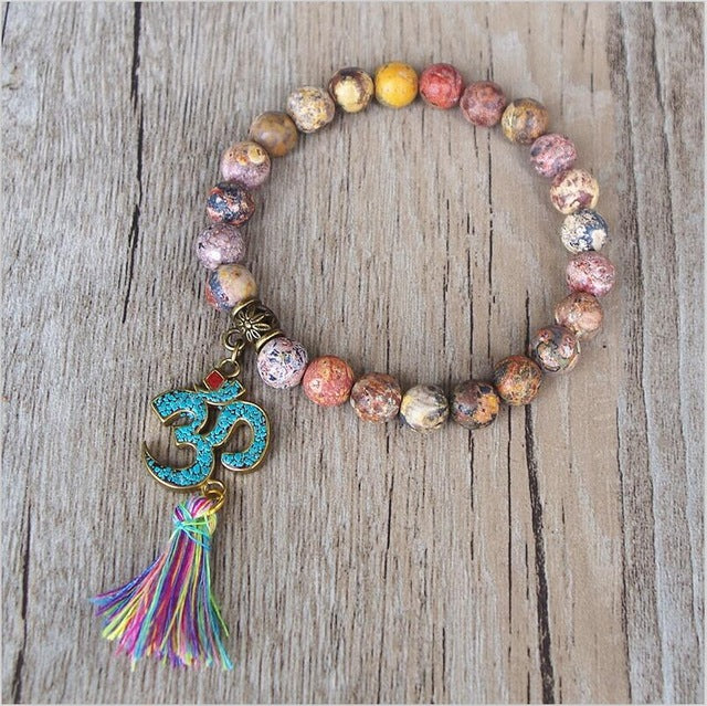 Om Tassel & Stone Bracelet