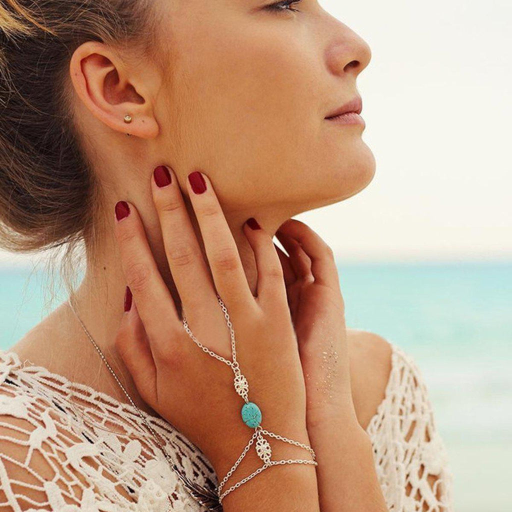Turquoise Hand ChainJewelryLuna Daze