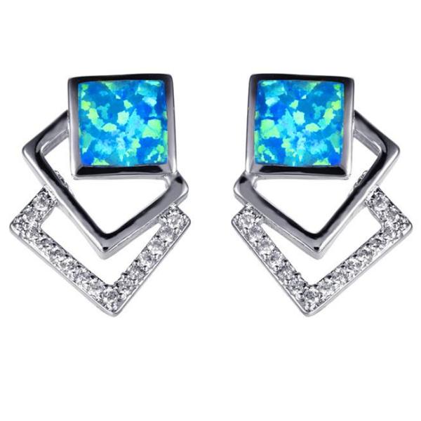 Triple Geometric Opal EarringsJewelryLuna Daze