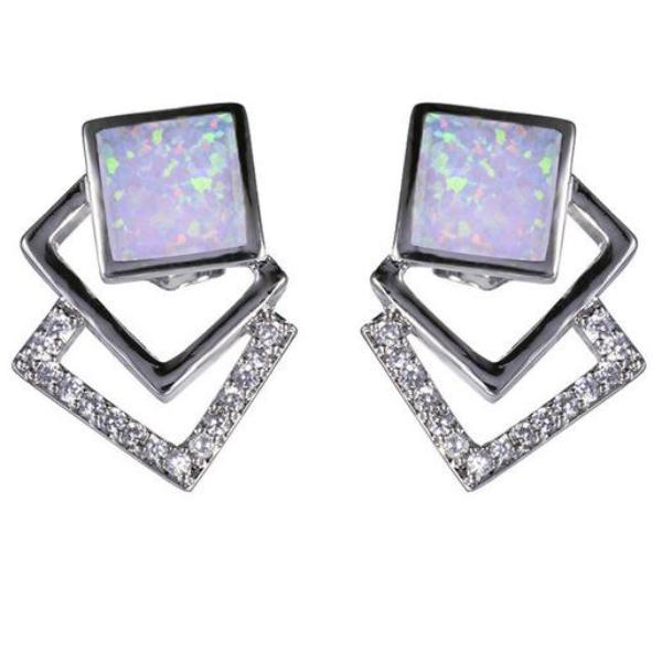 Triple Geometric Opal EarringsJewelryLuna Daze