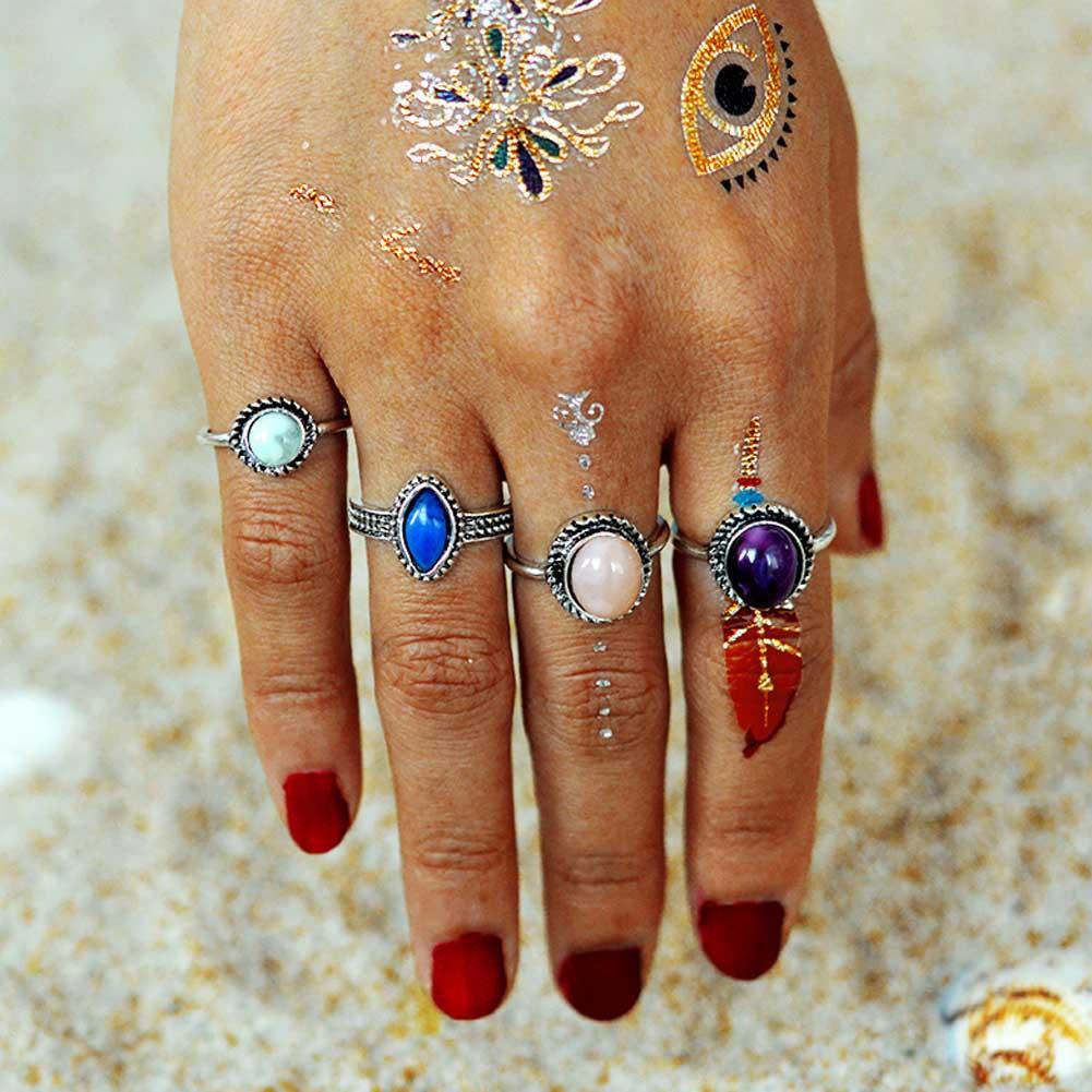 Water Drop Stone Ring SetJewelryLuna Daze