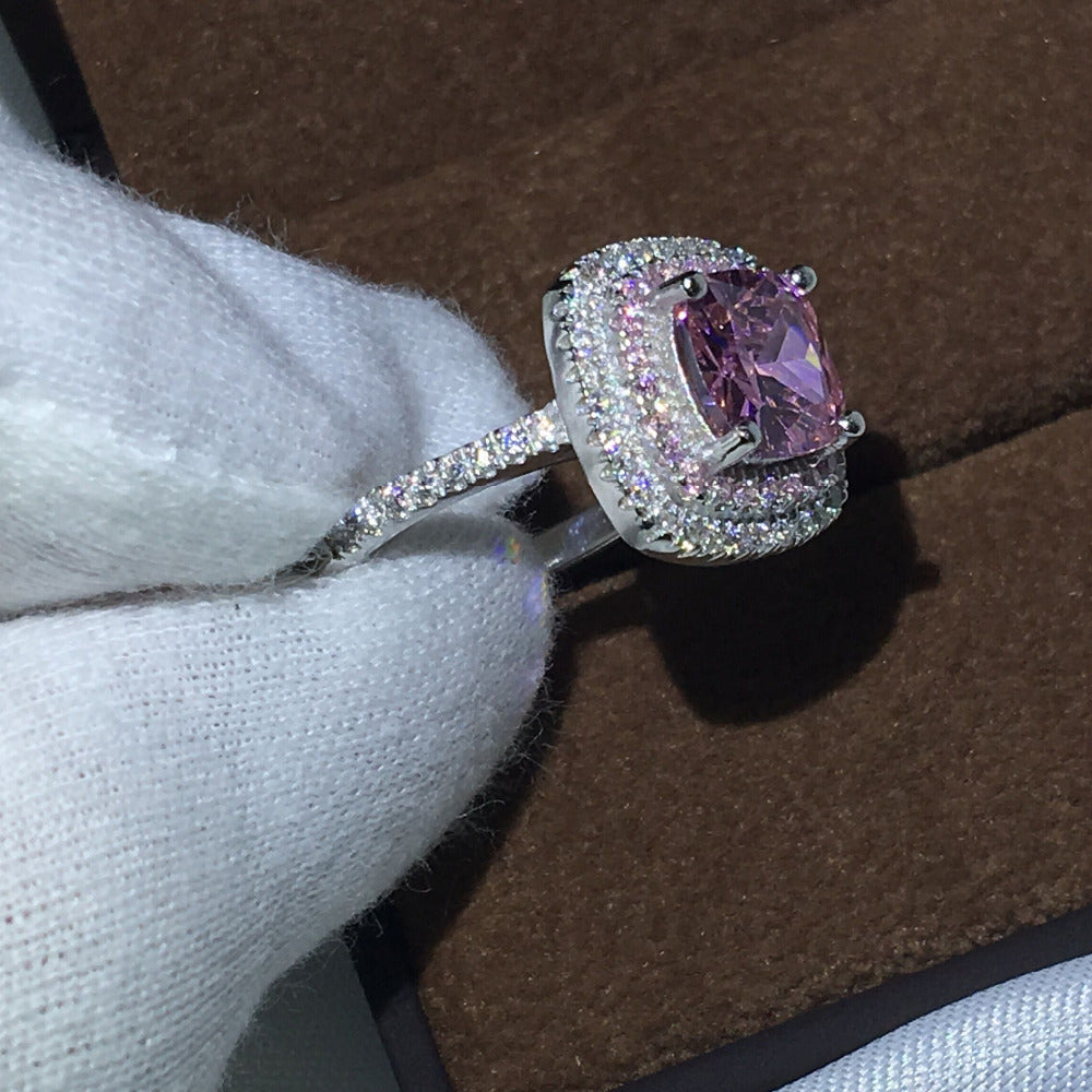 3 Carat Pink Sapphire Ring, Luna Daze