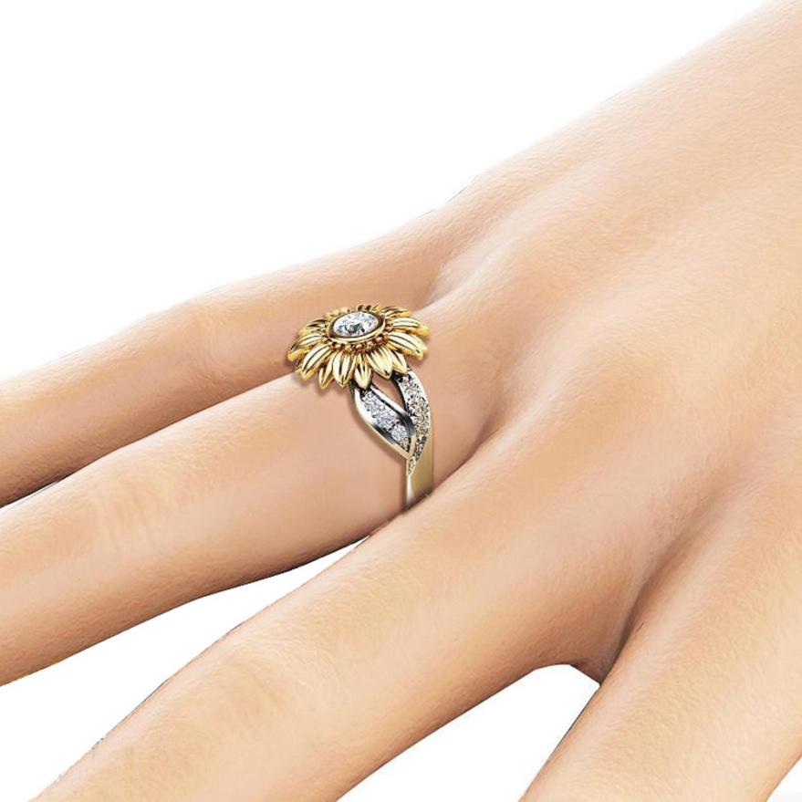 Gold & Silver Sunflower RingJewelryLuna Daze