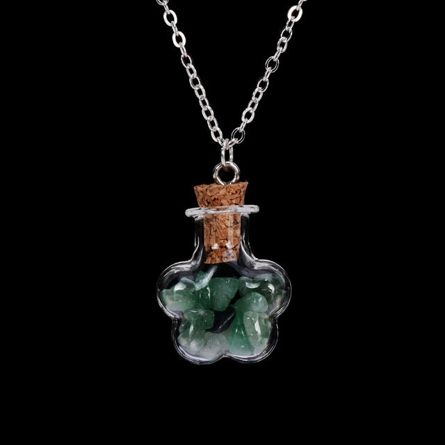 Bottled Gemstone Necklace, Luna Daze