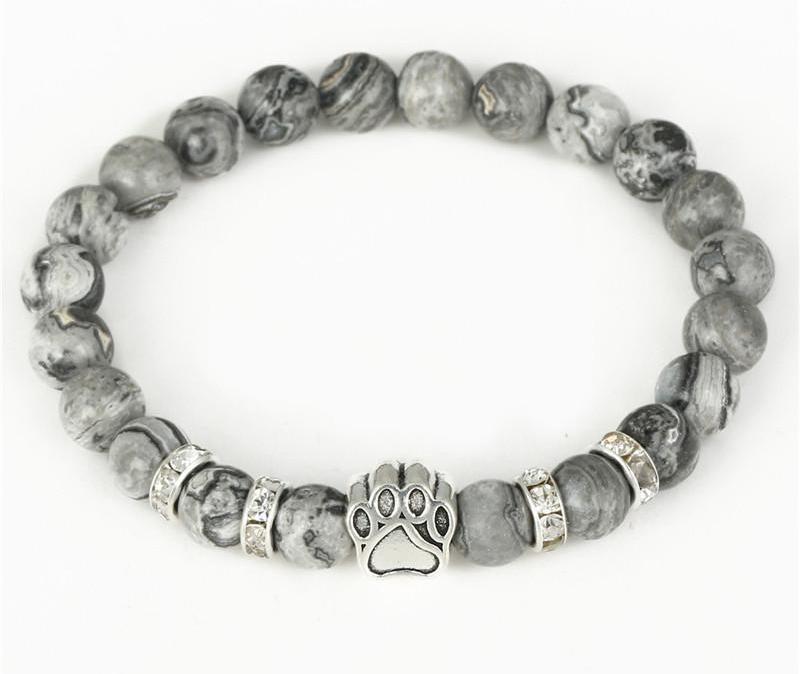 Paw Print Natural Stone BraceletJewelryLuna Daze