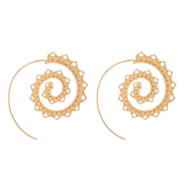 Mandala Swirl Hoop EarringsJewelryLuna Daze