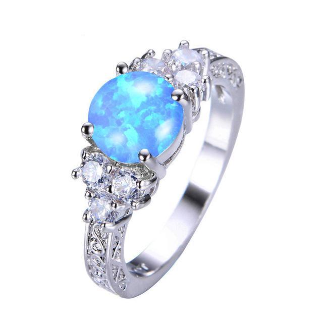Fire Opal & Stone Ring, Luna Daze