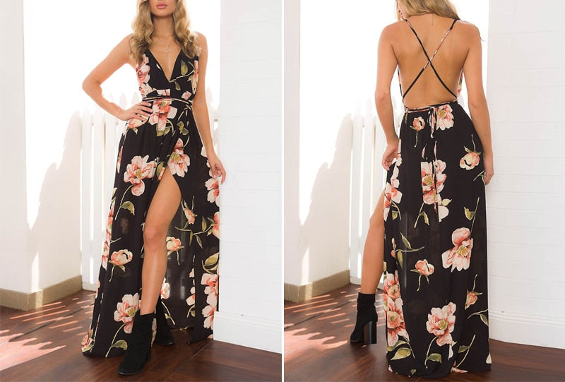 Boho Floral Maxi Dress