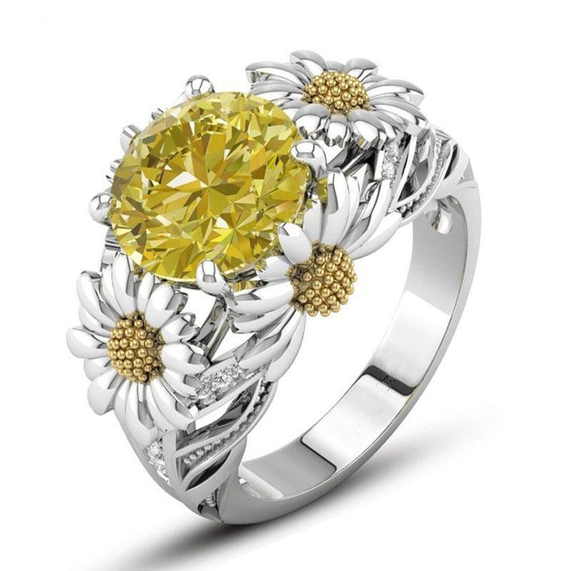 Citrine Daisy RingJewelryLuna Daze