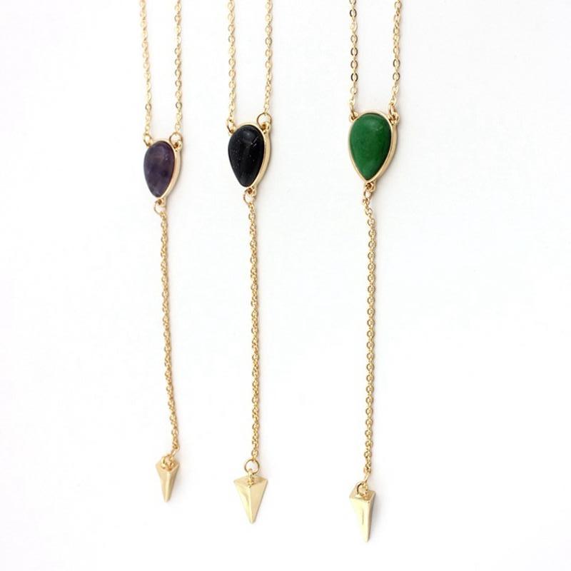 Golden Arrow Stone NecklaceJewelryLuna Daze
