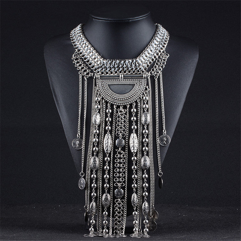 Meridian Tassel Choker Necklace
