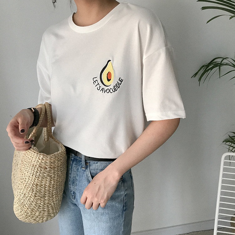 Avocado Embroidery Tee