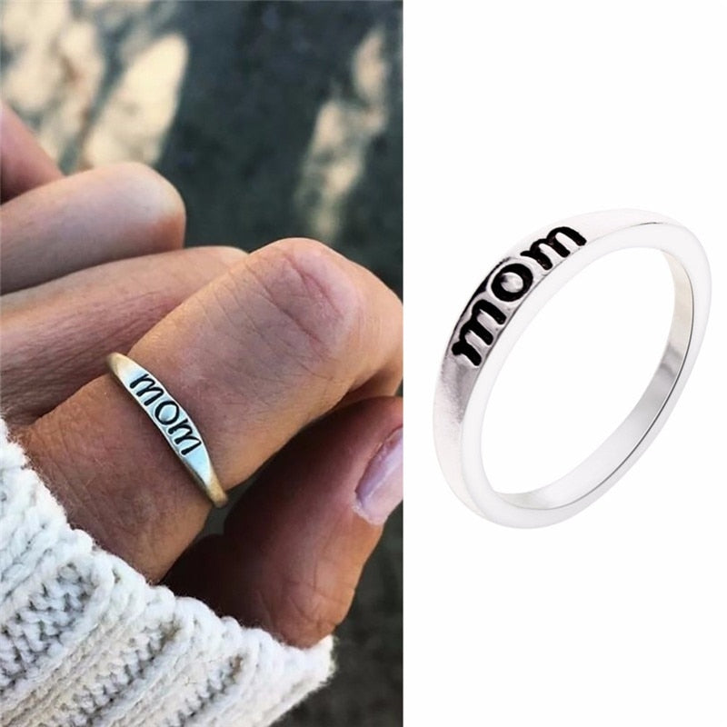 Vintage Silver Mom Ring
