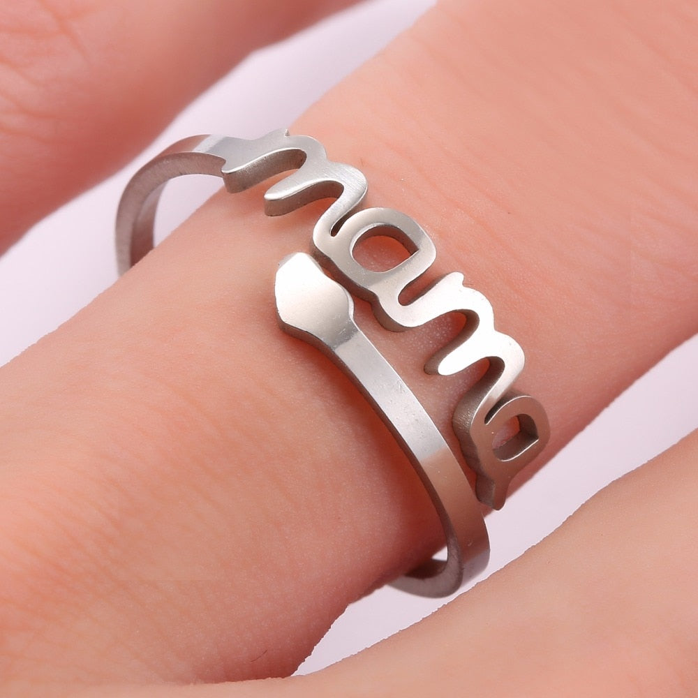 Stainless Steel Mom Ring