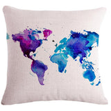 The World In Watercolor PillowcaseInteriorLuna Daze