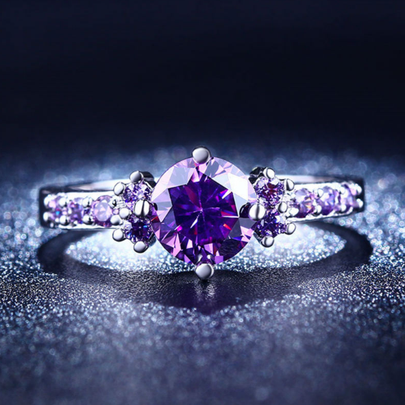 Elegant Amethyst Ring, Luna Daze