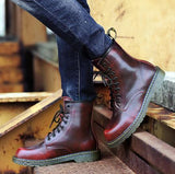 Leather Combat Ankle BootsLuna Daze