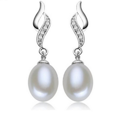Elegant Pearl Drop Earrings, Luna Daze