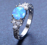 Fire Opal & Stone Ring, Luna Daze