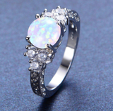 Fire Opal & Stone Ring, Luna Daze
