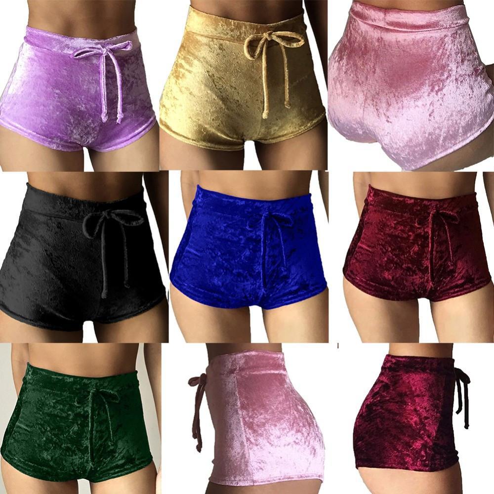 Extra High-Waist Velvet Shorts, Luna Daze