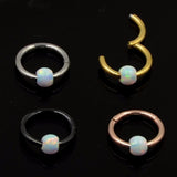 Fire Opal Body Piercing Ring, Luna Daze