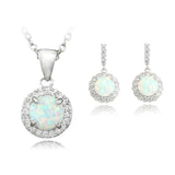 Fire Opal Necklace & Earring Set, Luna Daze