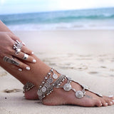 Boho Coin Anklet, Luna Daze