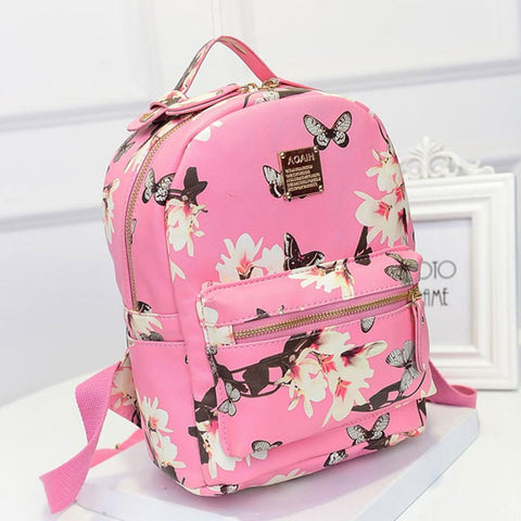 backpack flowers leather Floral Leather Backpack