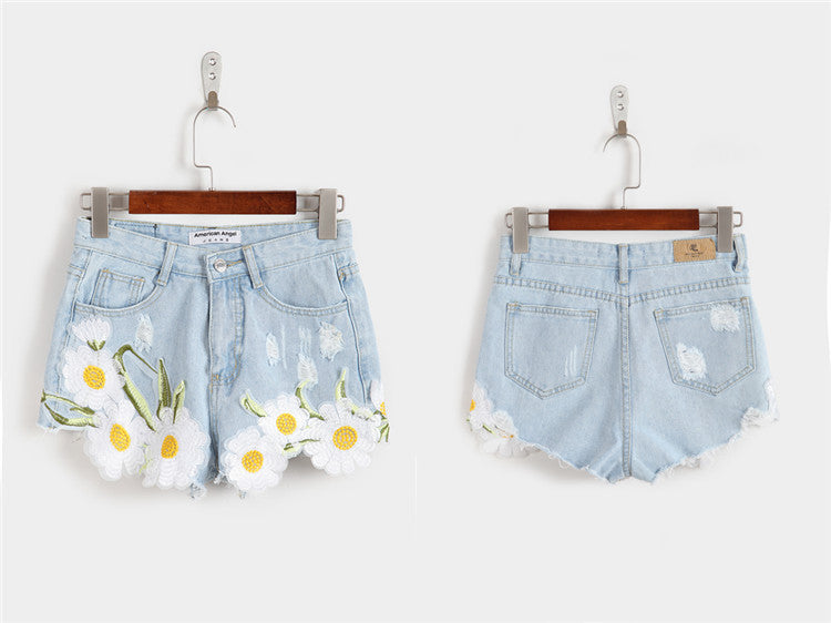 Embroidery Flower Shorts, Luna Daze
