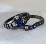 Gemstone Claddagh Ring, Luna Daze