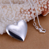 Silver Heart Locket NecklaceJewelryLuna Daze