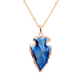 Blue Agate Arrow Necklace, Luna Daze