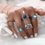 Turquoise & Agate Ring SetJewelryLuna Daze