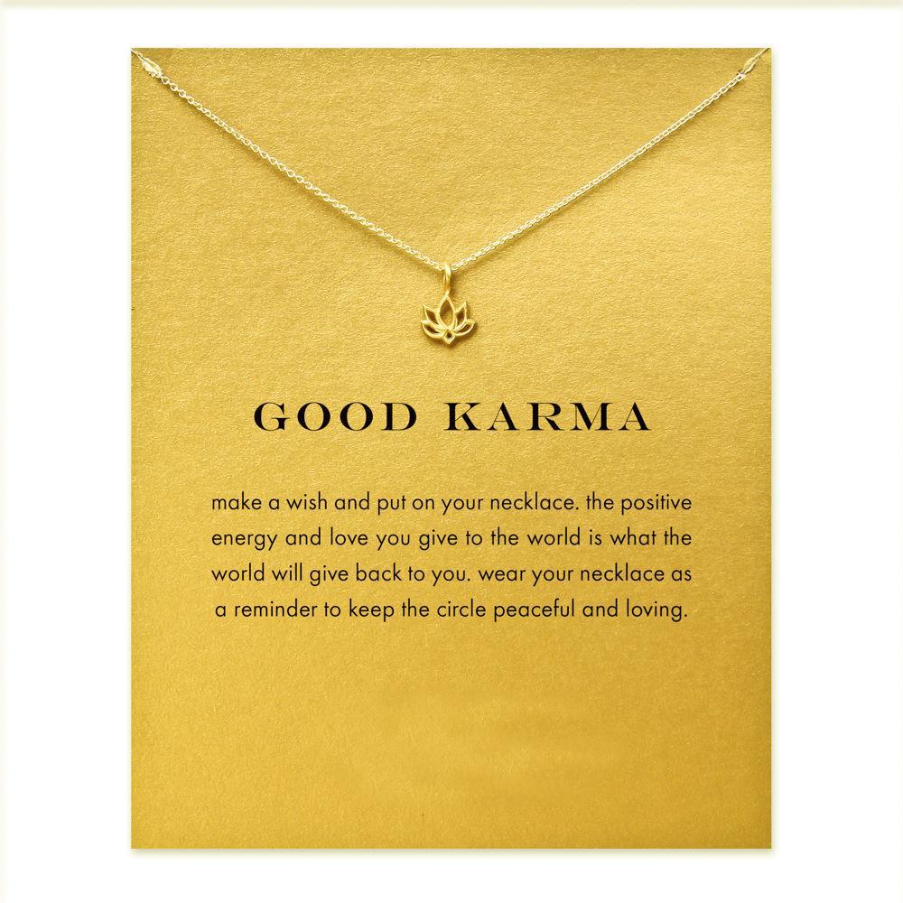 Good Karma Lotus NecklaceJewelryLuna Daze