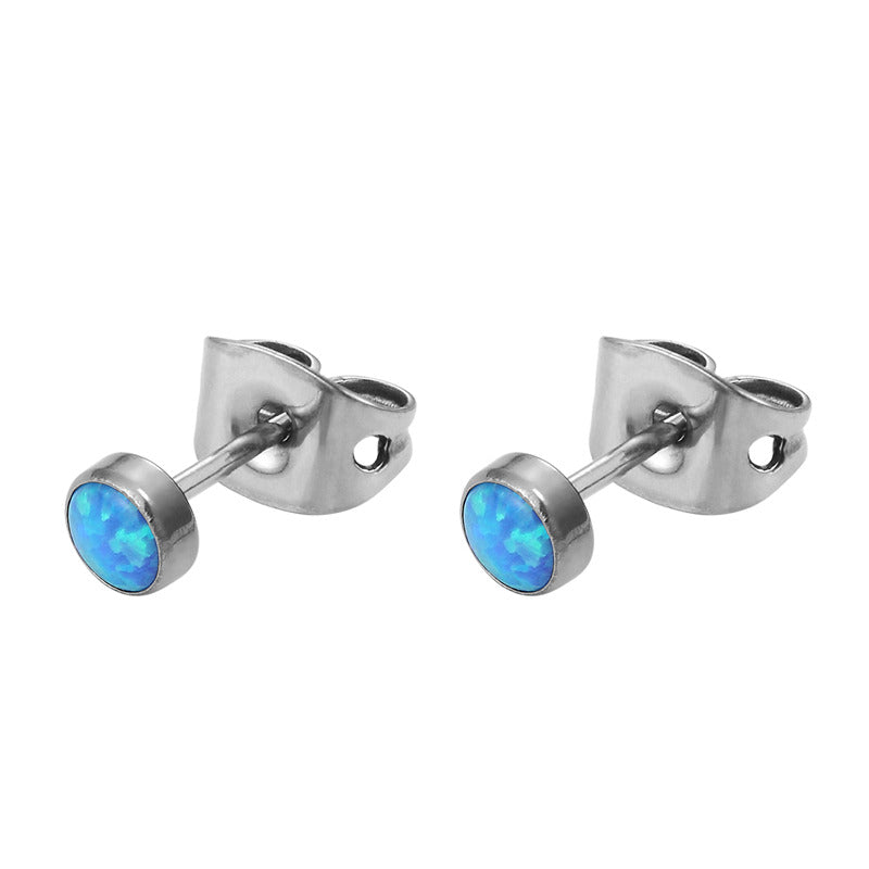 Essential Fire Opal Stud Earrings, Luna Daze