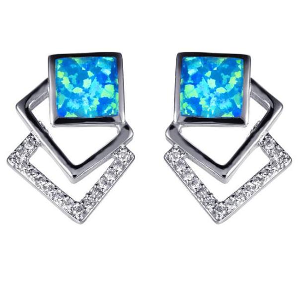 Triple Geometric Opal EarringsJewelryLuna Daze