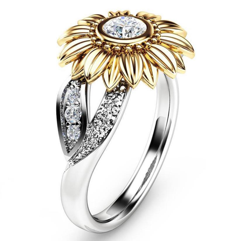 Gold & Silver Sunflower RingJewelryLuna Daze