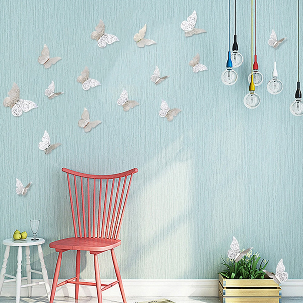 Elegant Gold & Silver Butterfly Stickers/ Magnets