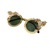 Vintage Flower Cat Eye Sunglasses